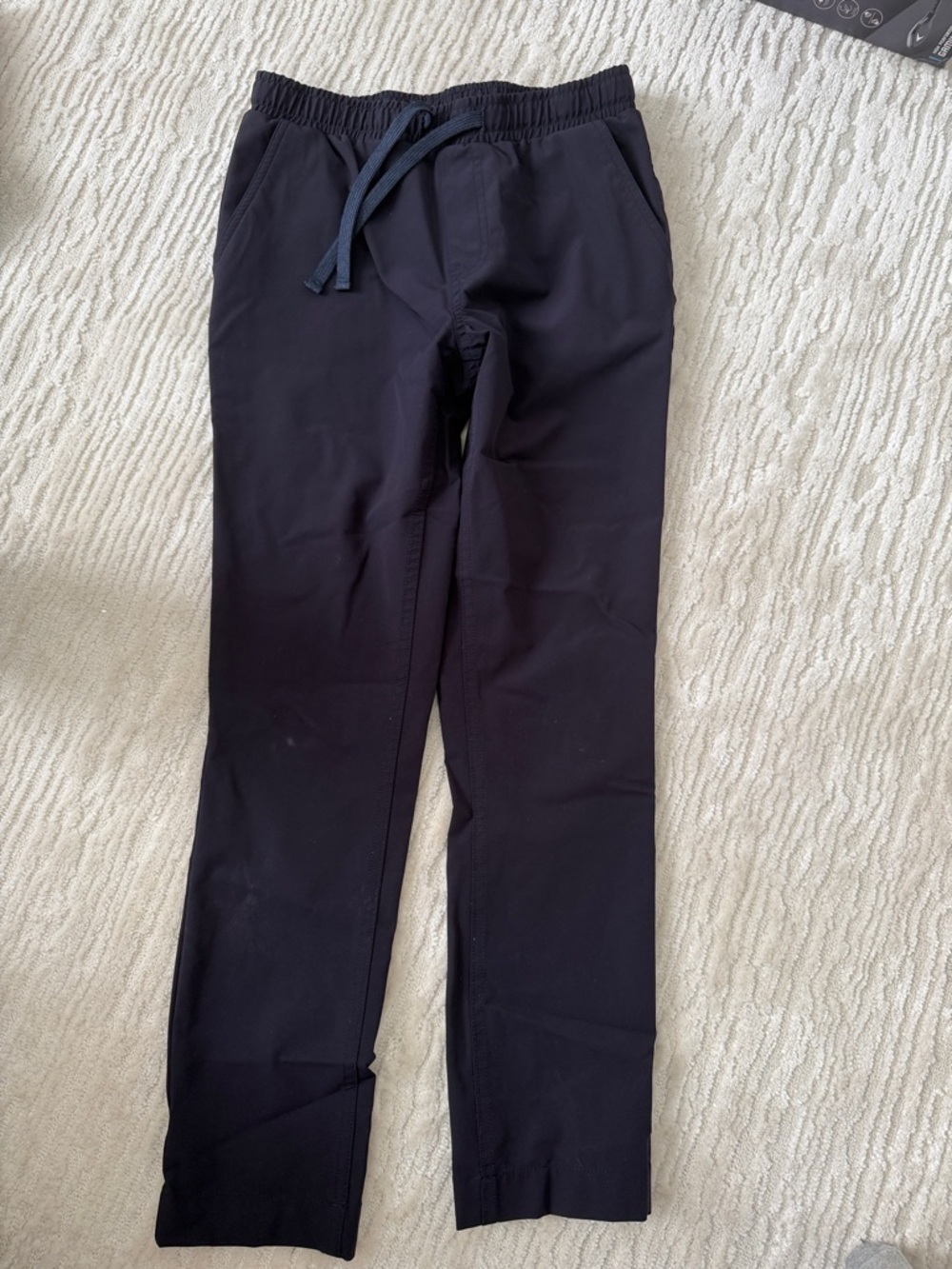 Kids Navy Pull-On Formal Pants with Drawstring Boys